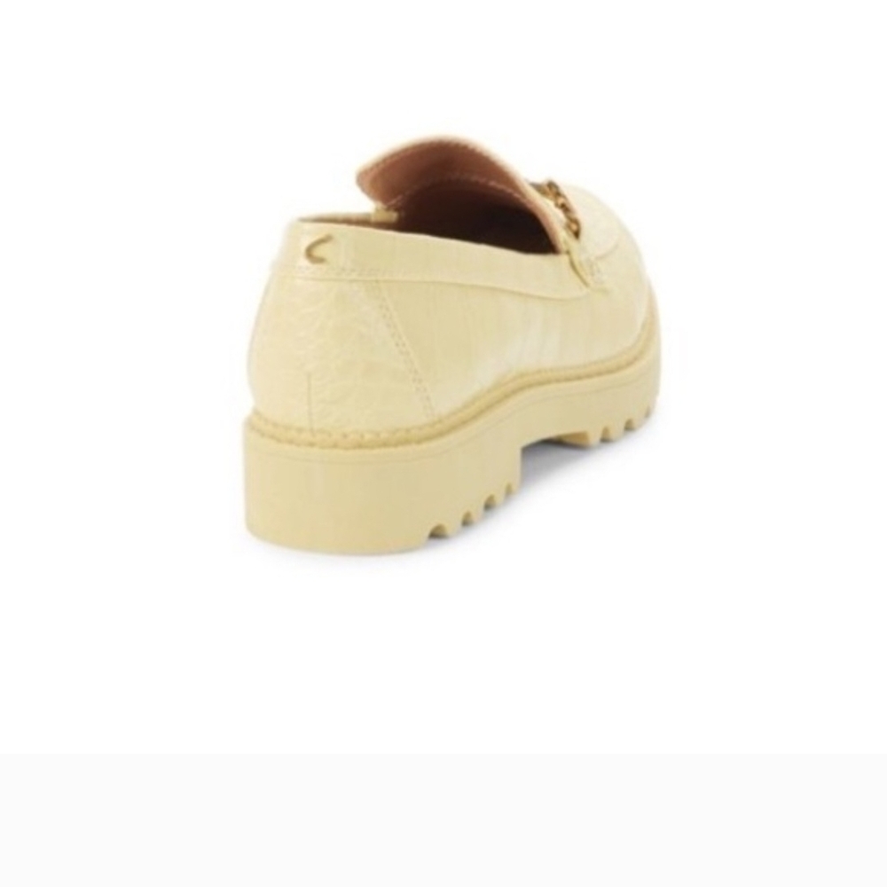 BRAND NEW WITHOUT BOX Circus by Sam Edelman Yellow Loafers with Gold Chain - Picture 4 of 4